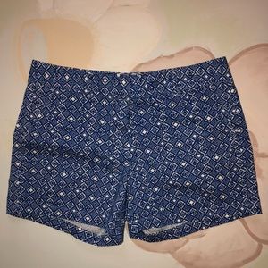 Blue and white summer shorts